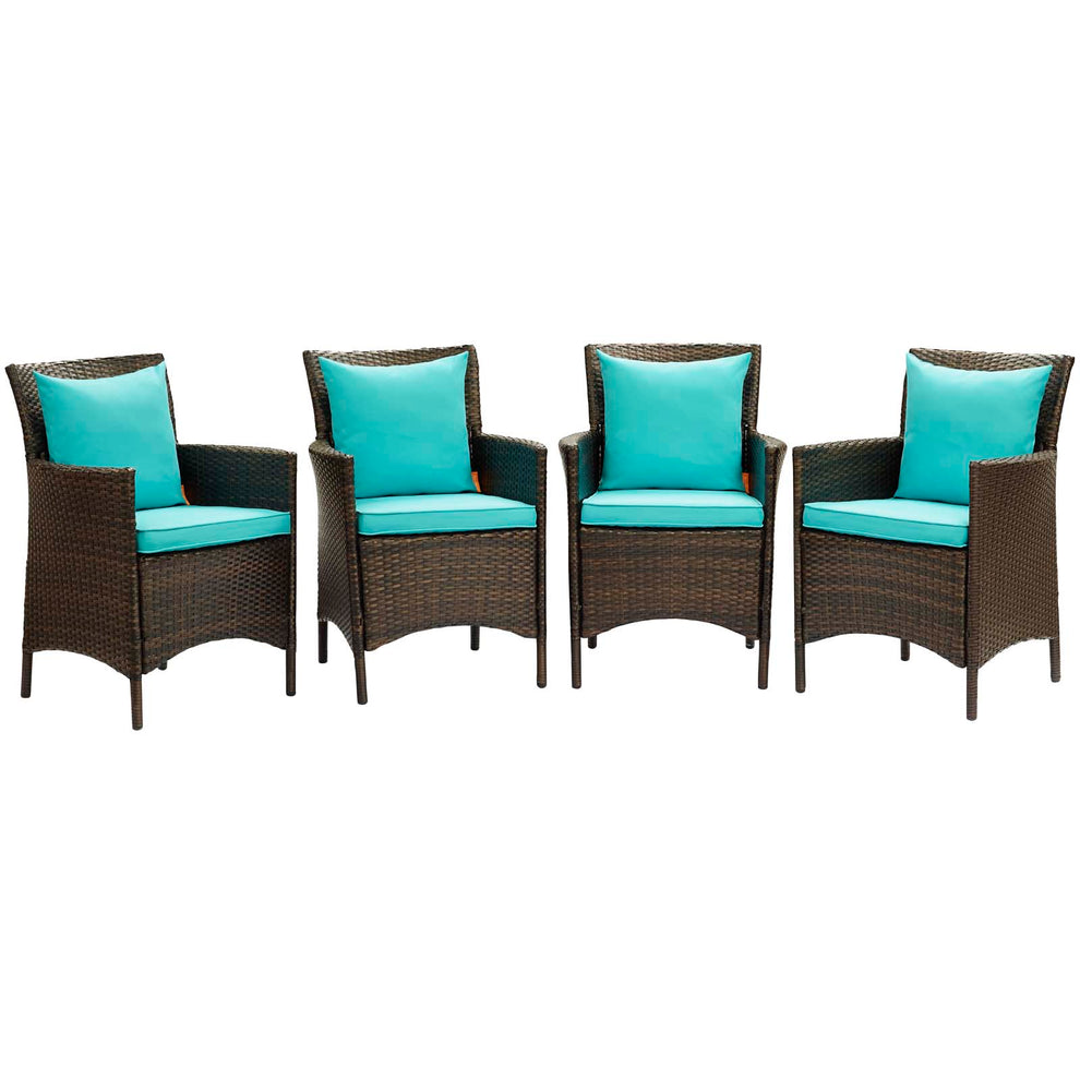 Modway Conduit Outdoor Patio Wicker Rattan Dining Armchair Set of 4 - EEI-4031 | Dining Chairs | Modishstore - 25