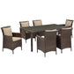 Modway Conduit 7 Piece Outdoor Patio Wicker Rattan Dining Set - EEI-4032 | Outdoor Dining Sets | Modishstore - 6