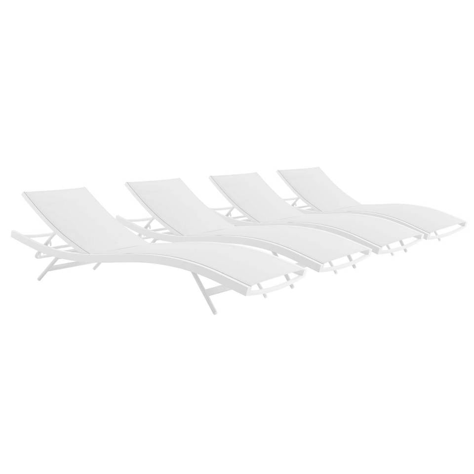 Modway Glimpse Outdoor Patio Mesh Chaise Lounge Set of 4 - EEI-4039 | Outdoor Recliners & Lounge Chairs | Modishstore - 7
