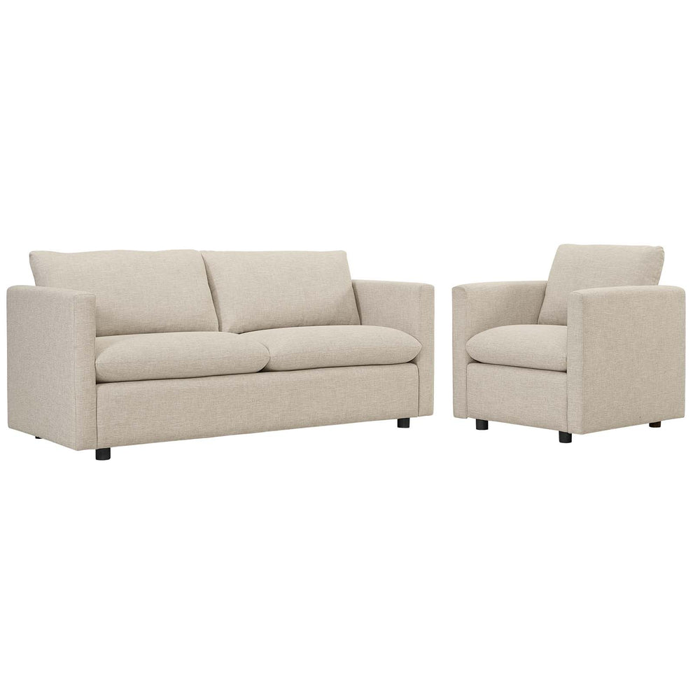 Activate Upholstered Fabric Sofa and Armchair Set By Modway - EEI-4045 | Armchairs | Modishstore - 2