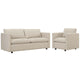 Activate Upholstered Fabric Sofa and Armchair Set By Modway - EEI-4045 | Armchairs | Modishstore - 2