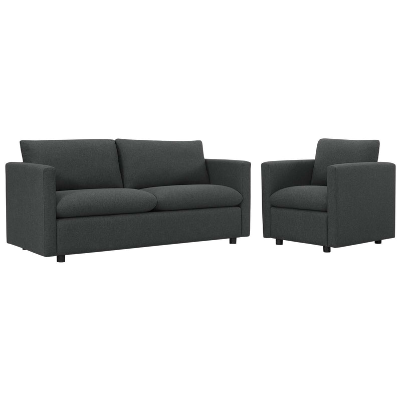 Activate Upholstered Fabric Sofa and Armchair Set By Modway - EEI-4045 | Armchairs | Modishstore - 8