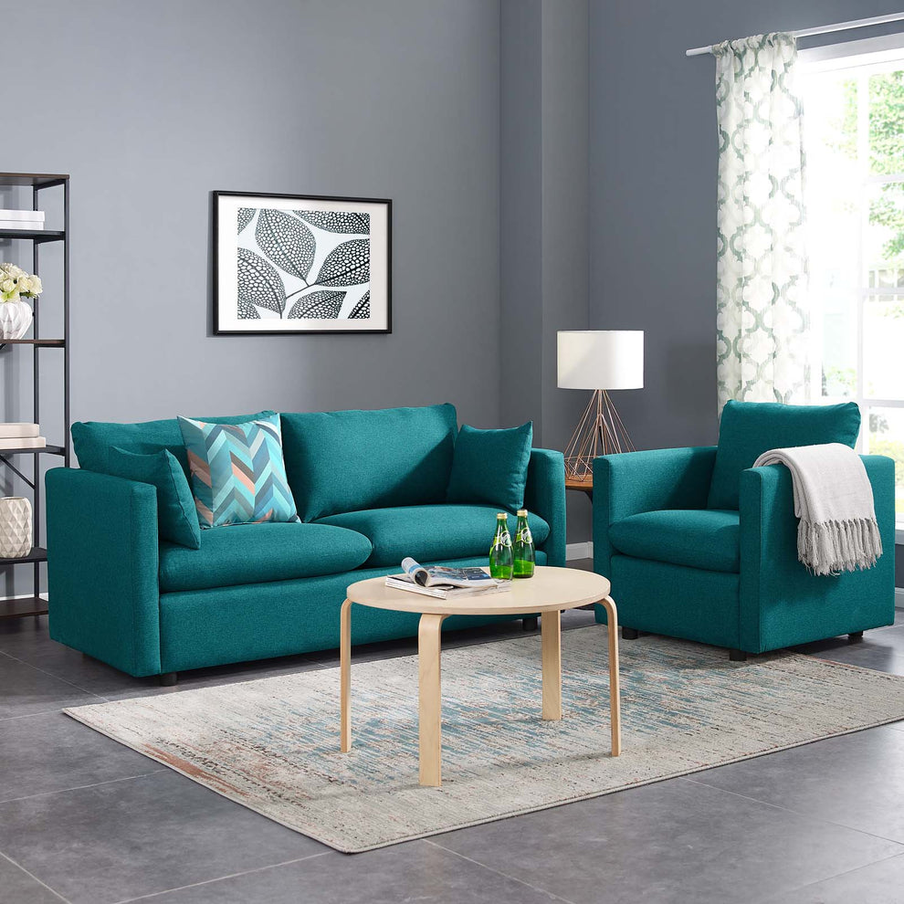 Activate Upholstered Fabric Sofa and Armchair Set By Modway - EEI-4045 | Armchairs | Modishstore - 13