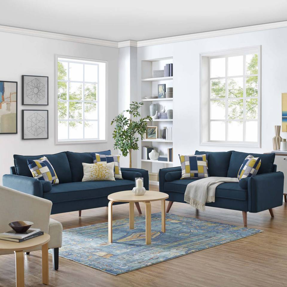 Modway Revive Upholstered Fabric Sofa and Loveseat Set - EEI-4047 | Sofa Set | Modishstore - 1