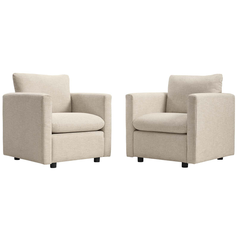 Activate Upholstered Fabric Armchair Set of 2 By Modway - EEI-4078 | Armchairs | Modishstore - 2