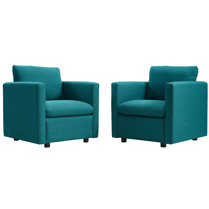Activate Upholstered Fabric Armchair Set of 2 By Modway - EEI-4078 | Armchairs | Modishstore - 6