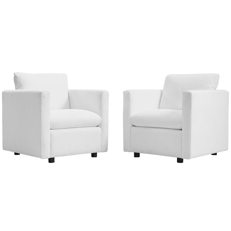 Activate Upholstered Fabric Armchair Set of 2 By Modway - EEI-4078 | Armchairs | Modishstore - 10