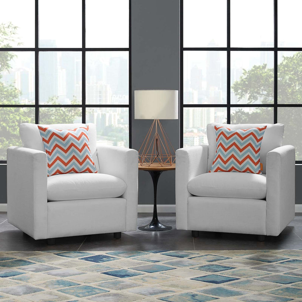 Activate Upholstered Fabric Armchair Set of 2 By Modway - EEI-4078 | Armchairs | Modishstore - 9