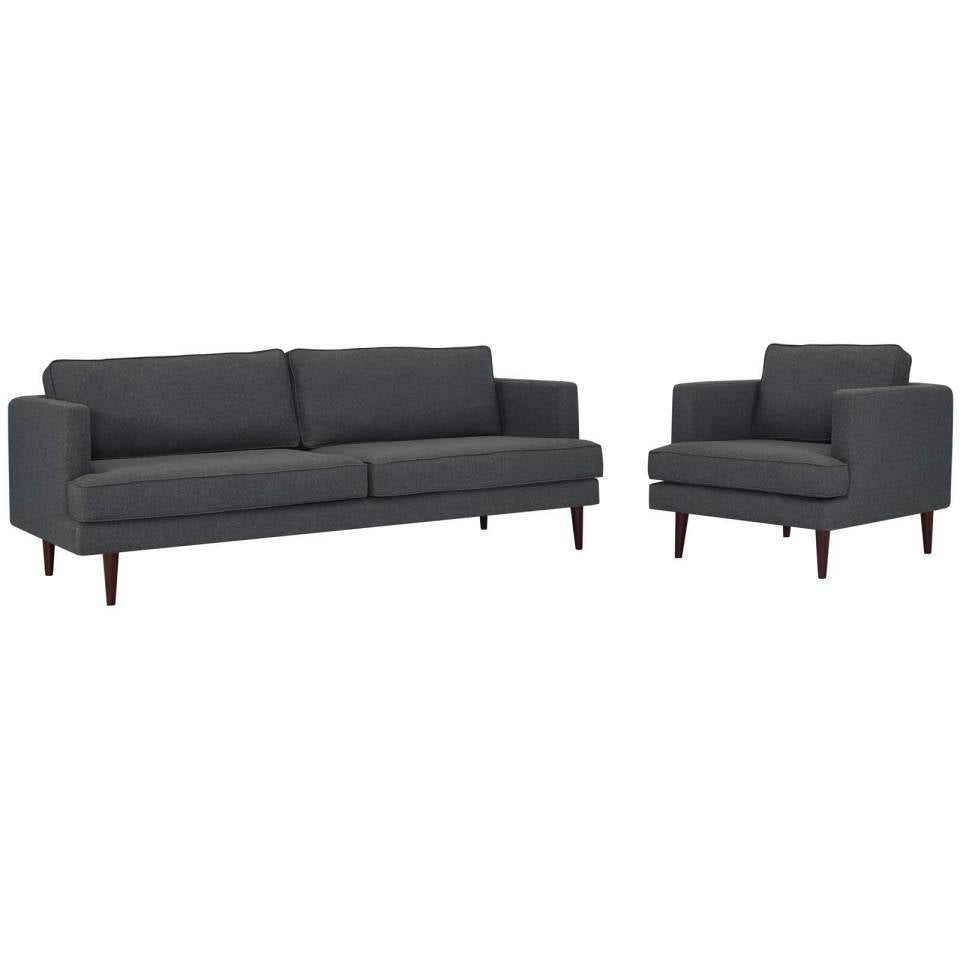 Modway Agile Upholstered Fabric Sofa and Armchair Set | Armchairs | Modishstore-7