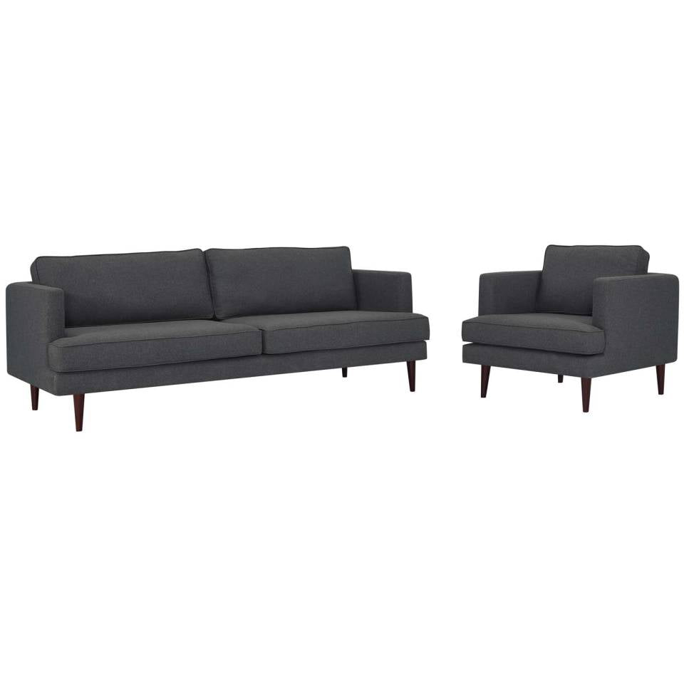 Modway Agile Upholstered Fabric Sofa and Armchair Set - EEI-4080 | Sofa Set | Modishstore - 7