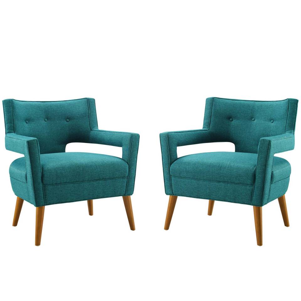 Modway Sheer Upholstered Fabric Armchair Set of 2 - EEI-4082 | Armchairs | Modishstore - 8