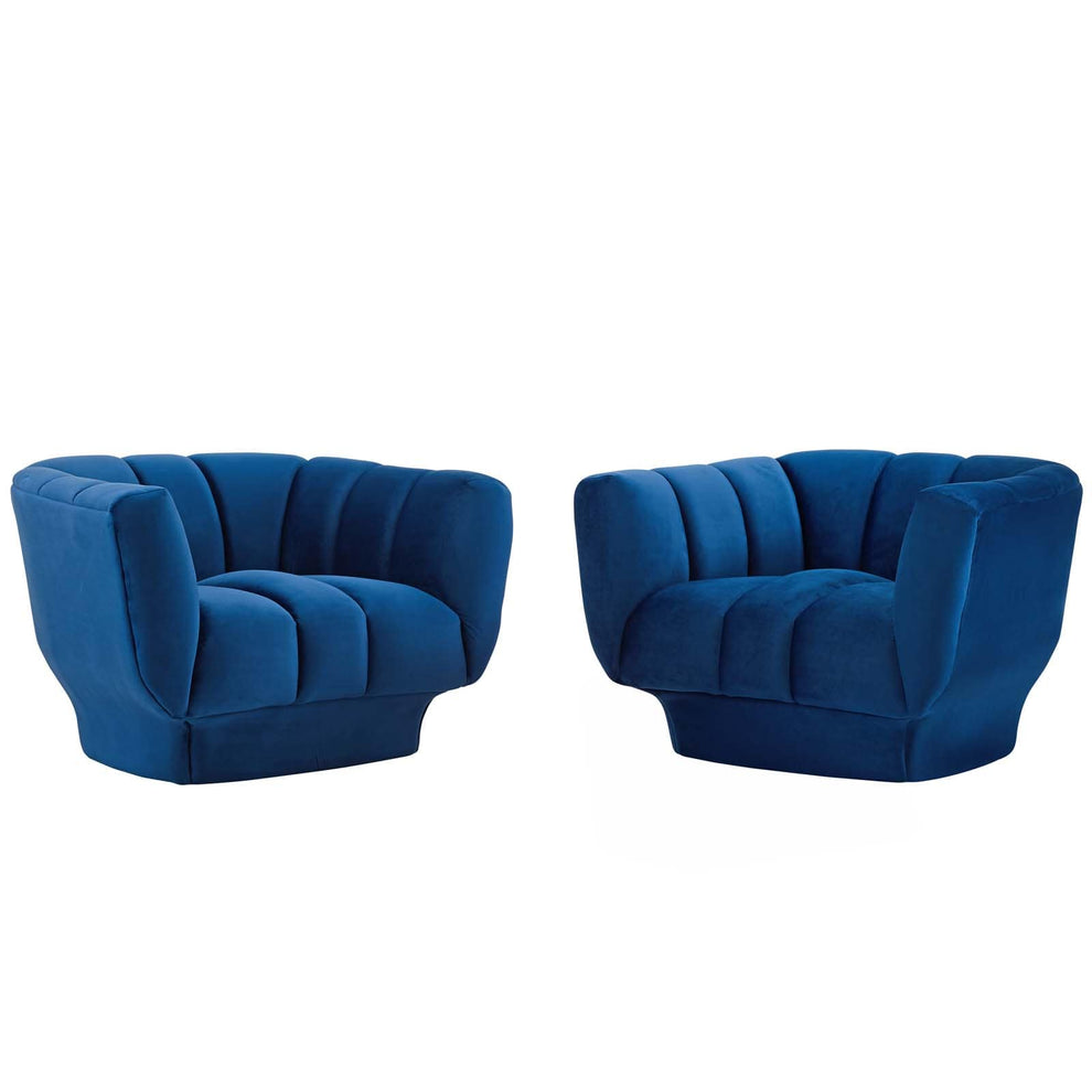 Modway Entertain Vertical Channel Tufted Performance Velvet Armchair Set of 2 - EEI-4085 | Armchairs | Modishstore - 14