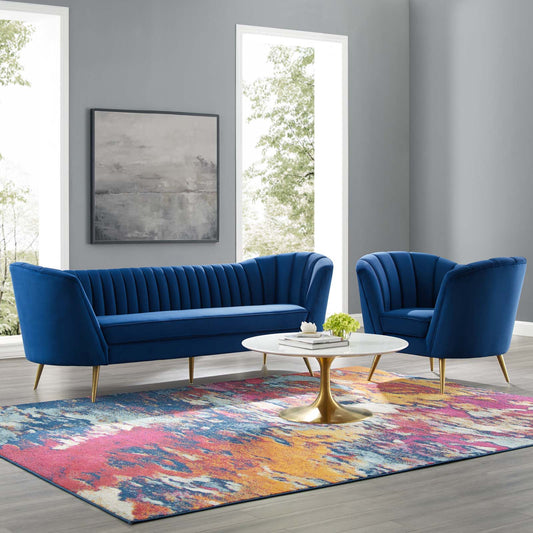 Opportunity Performance Velvet Sofa and Armchair Set By Modway - EEI-4089 | Armchairs | Modishstore - 1