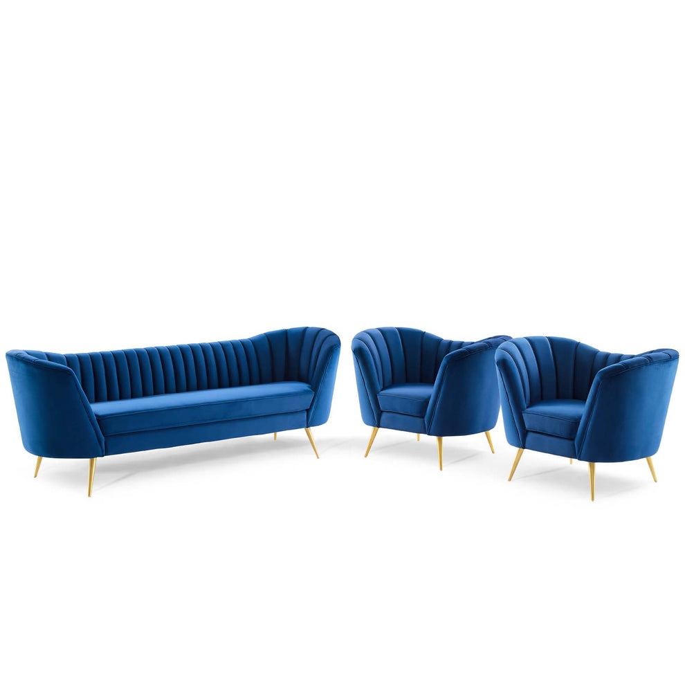 Opportunity 3 Piece Performance Velvet Set By Modway - EEI-4090 | Sofa Set | Modishstore - 2