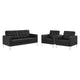 Modway Loft 3 Piece Tufted Upholstered Faux Leather Set | Sofas | Modishstore-2
