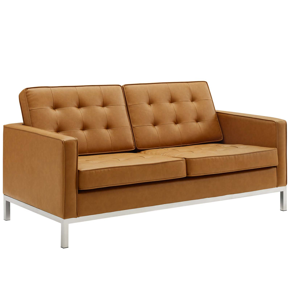 Modway Loft 3 Piece Tufted Upholstered Faux Leather Set - EEI-4103 | Sofa Set | Modishstore - 7