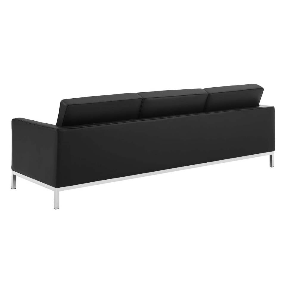Modway Loft 3 Piece Tufted Upholstered Faux Leather Set - EEI-4105 | Sofa Set | Modishstore - 5