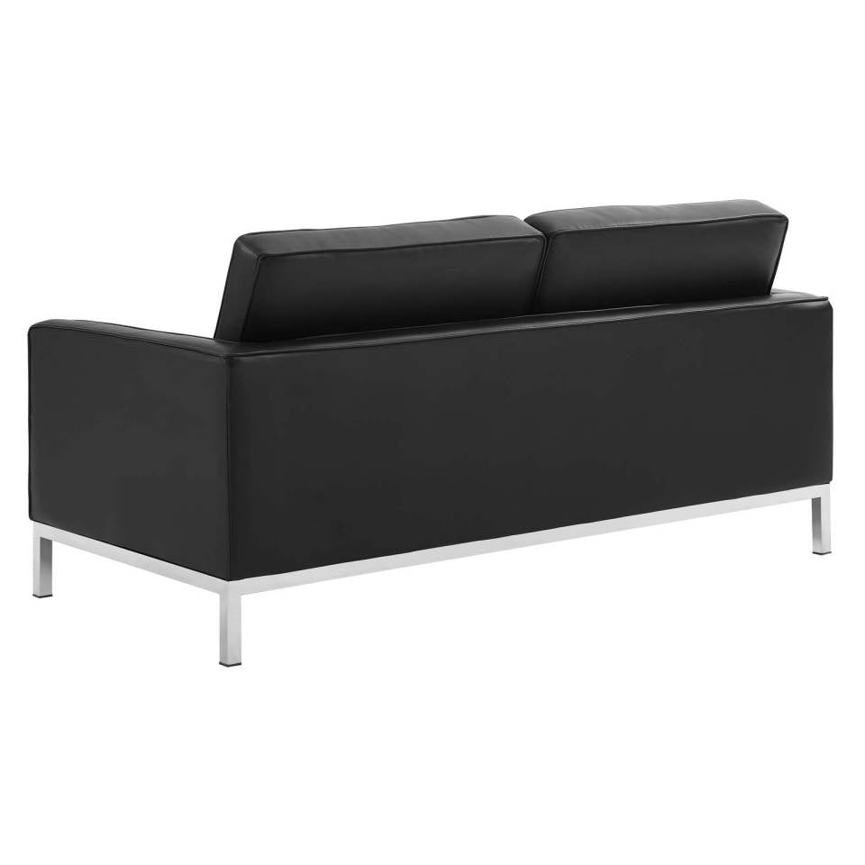 Modway Loft Tufted Upholstered Faux Leather Sofa and Loveseat Set | Loveseats | Modishstore-6
