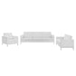 Modway Loft Tufted Upholstered Faux Leather 3 Piece Set | Sofas | Modishstore-12