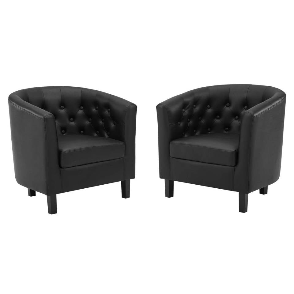 Modway Prospect Upholstered Vinyl Armchair Set of 2 - EEI-4110 | Armchairs | Modishstore - 2