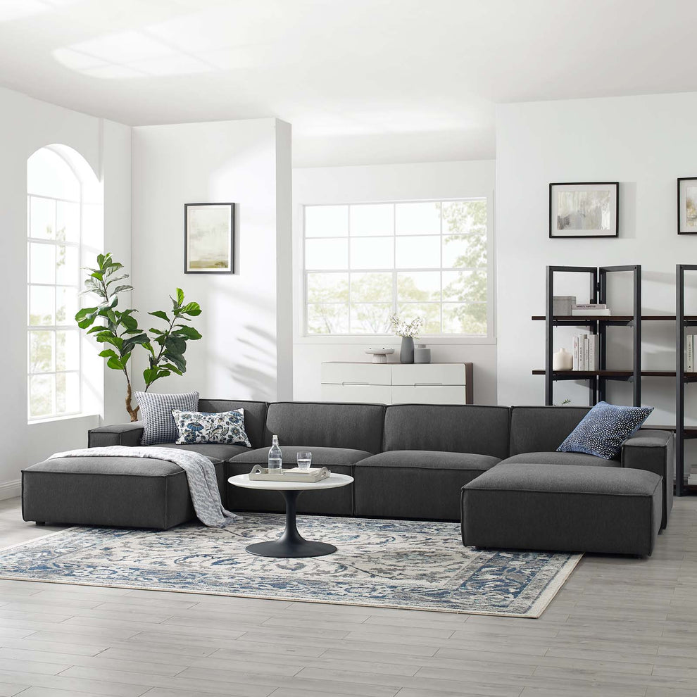 Modway Restore 6-Piece Sectional Sofa - EEI-4116 | Sectional | Modishstore - 1