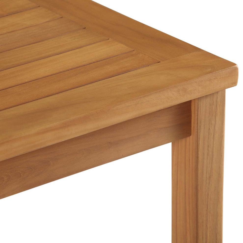 Modway Upland Outdoor Patio Teak Wood Coffee Table - EEI-4122 | Outdoor Tables | Modishstore - 5