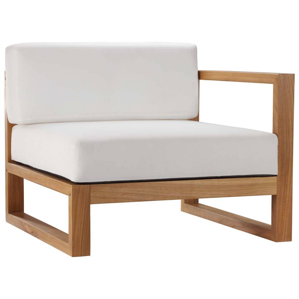 Modway Upland Outdoor Patio Teak Wood Right-Arm Chair | Outdoor Patio Daybed | Modishstore-2
