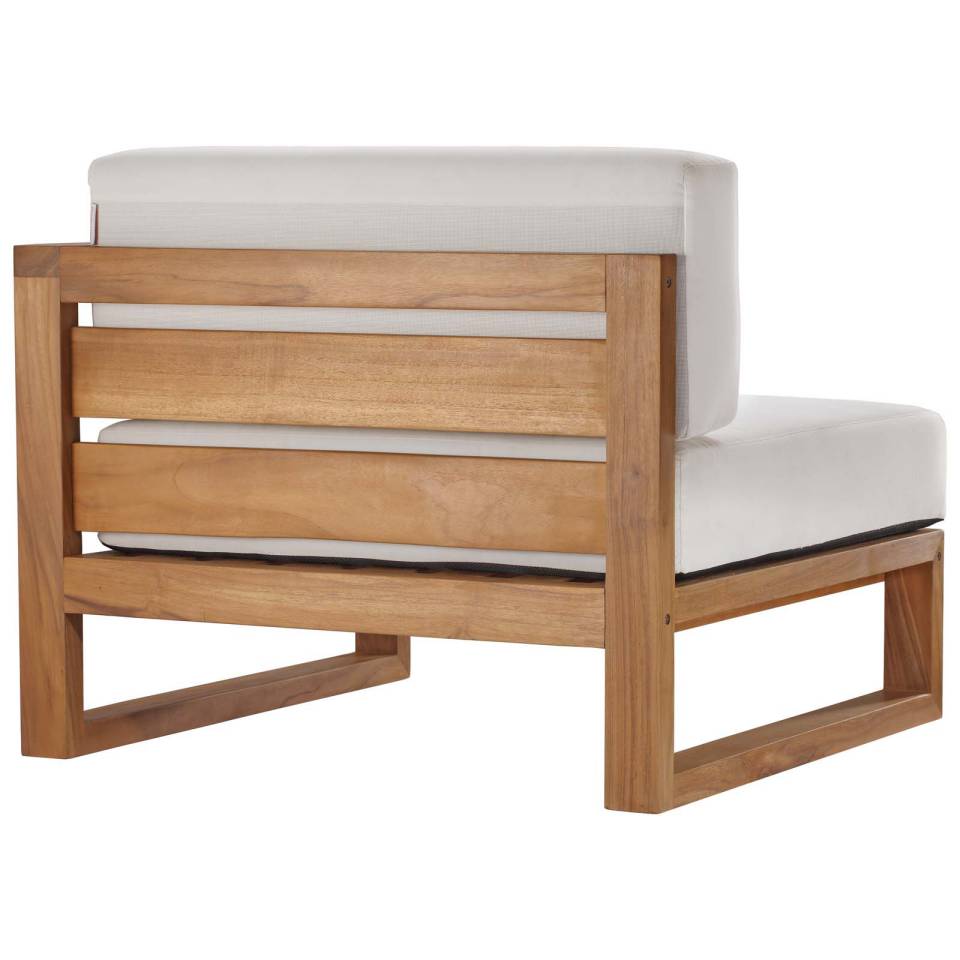 Modway Upland Outdoor Patio Teak Wood Right-Arm Chair | Outdoor Patio Daybed | Modishstore-4