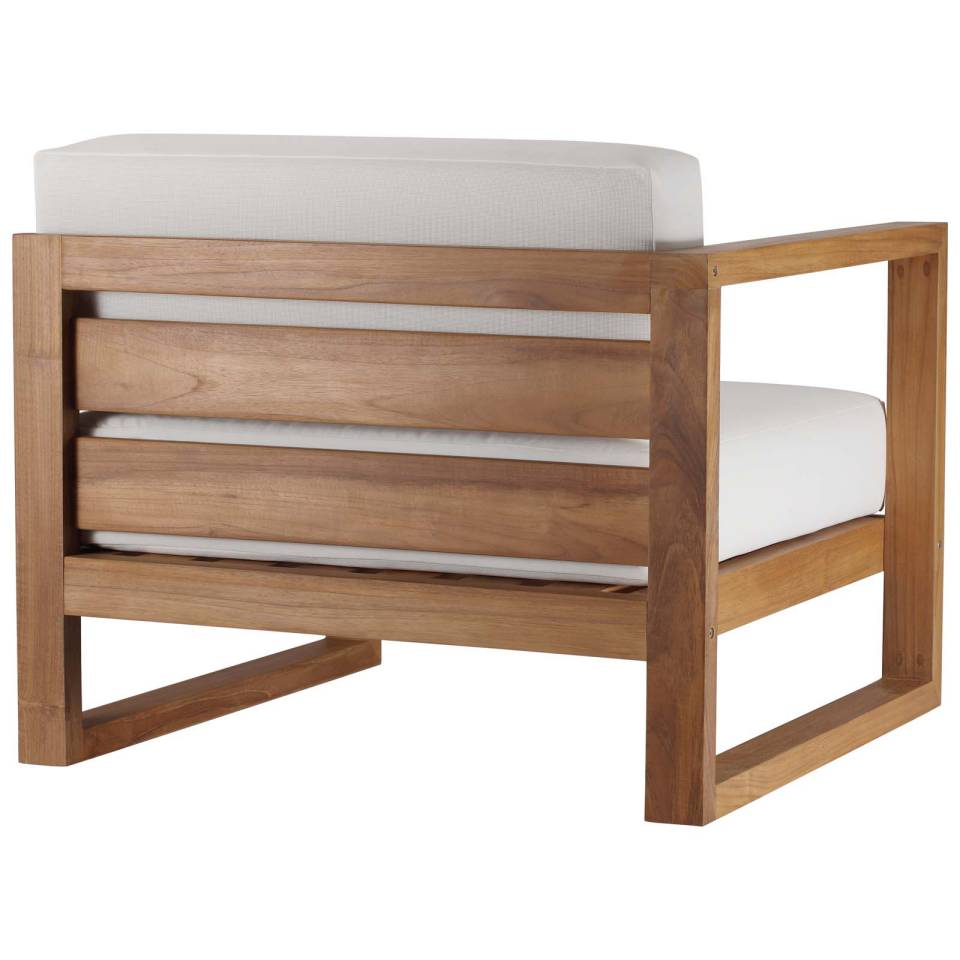 Modway Upland Outdoor Patio Teak Wood Left-Arm Chair - EEI-4124 | Outdoor Chairs | Modishstore - 4