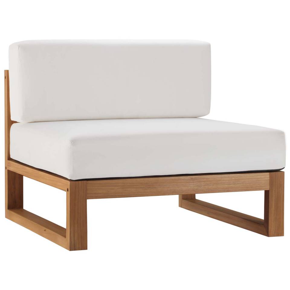 Modway Upland Outdoor Patio Teak Wood Armless Chair | Outdoor Patio Daybed | Modishstore-2