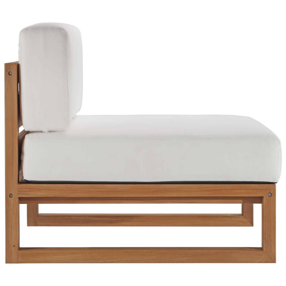Modway Upland Outdoor Patio Teak Wood Armless Chair | Outdoor Patio Daybed | Modishstore-3