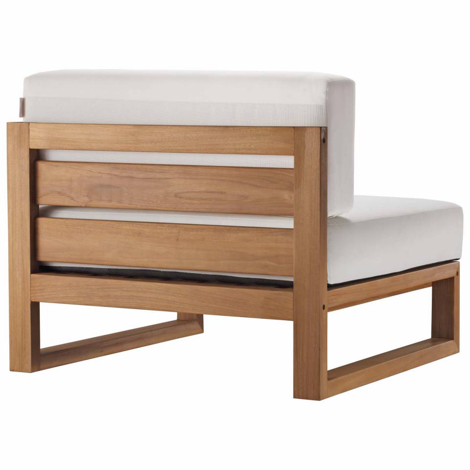 Modway Upland Outdoor Patio Teak Wood Armless Chair - EEI-4125 | Outdoor Chairs | Modishstore - 4