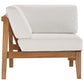Modway Bayport Outdoor Patio Teak Wood Corner Chair | Outdoor Sofas, Loveseats & Sectionals | Modishstore-2