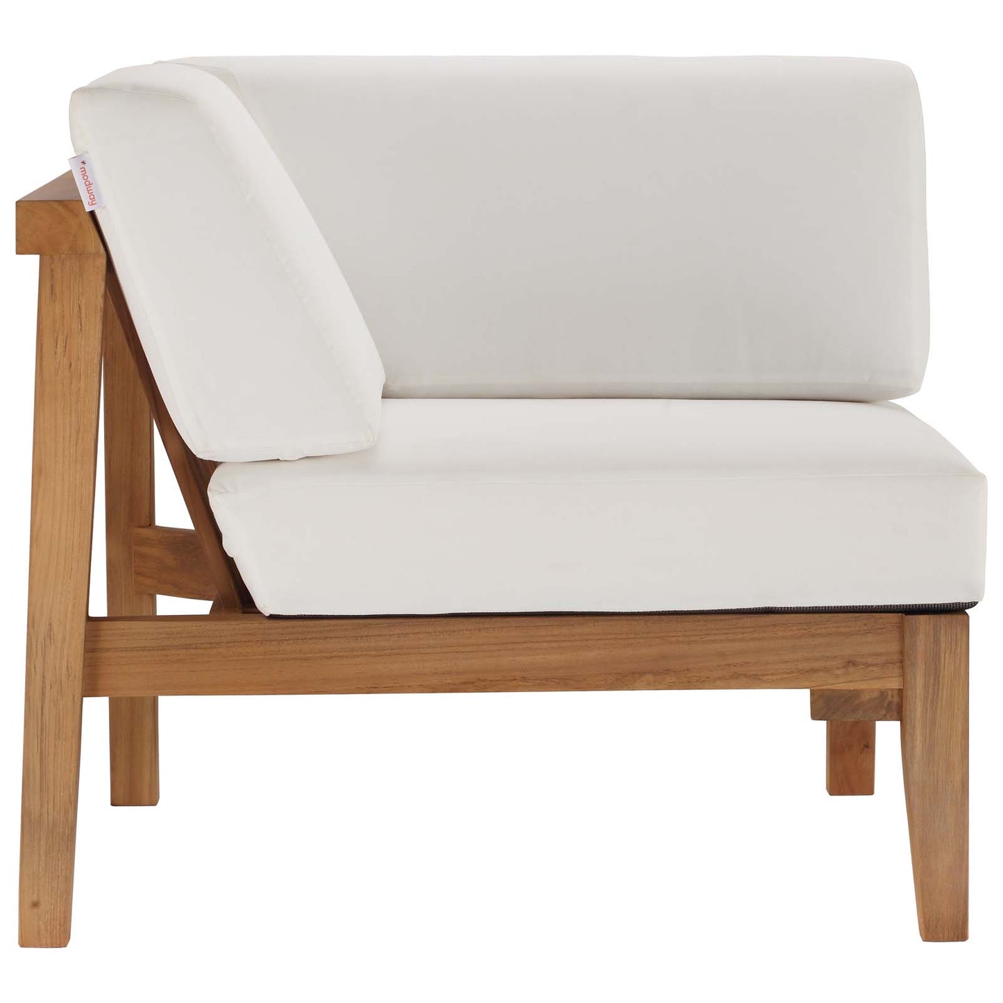 Modway Bayport Outdoor Patio Teak Wood Corner Chair | Outdoor Sofas, Loveseats & Sectionals | Modishstore-2