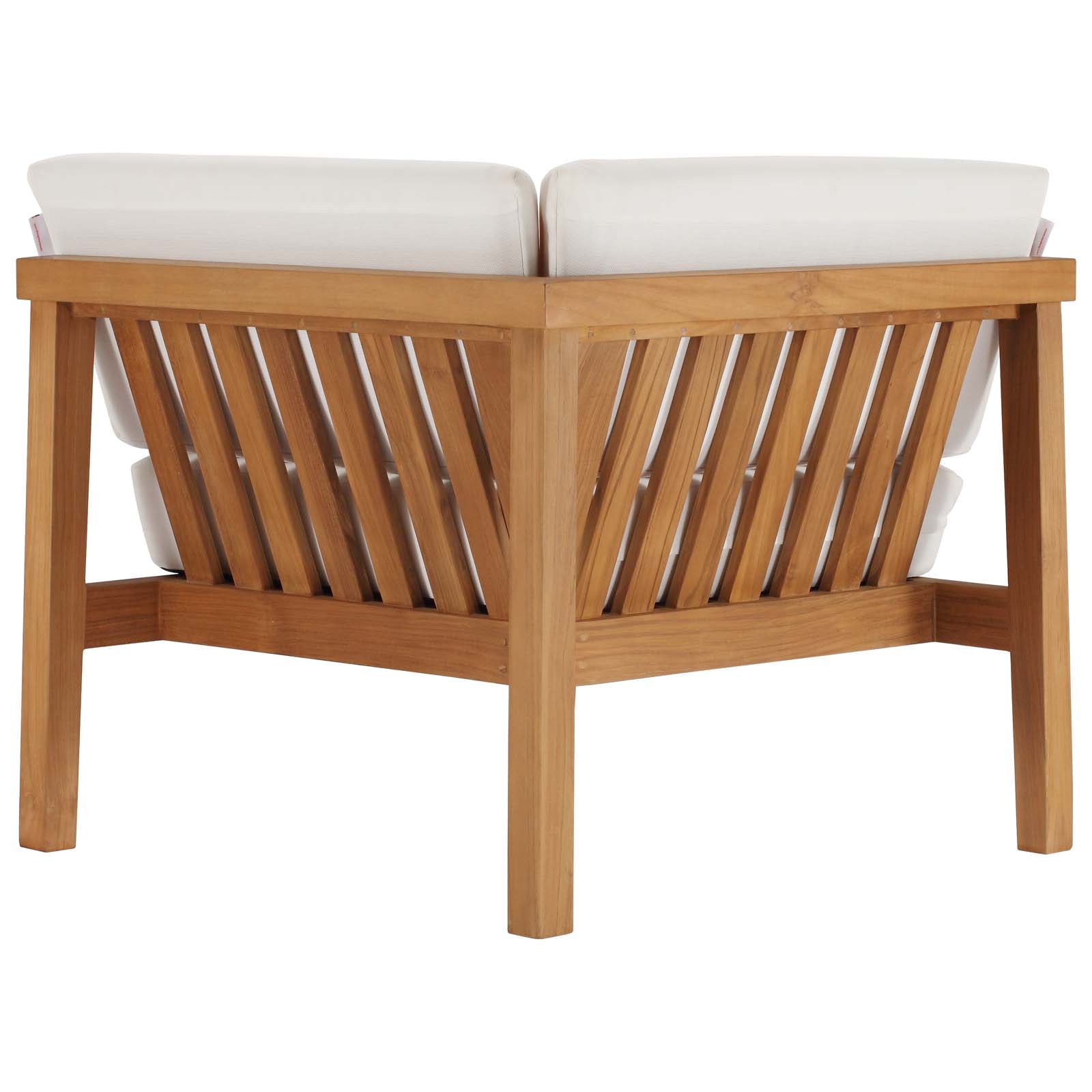 Modway Bayport Outdoor Patio Teak Wood Corner Chair | Outdoor Sofas, Loveseats & Sectionals | Modishstore-3