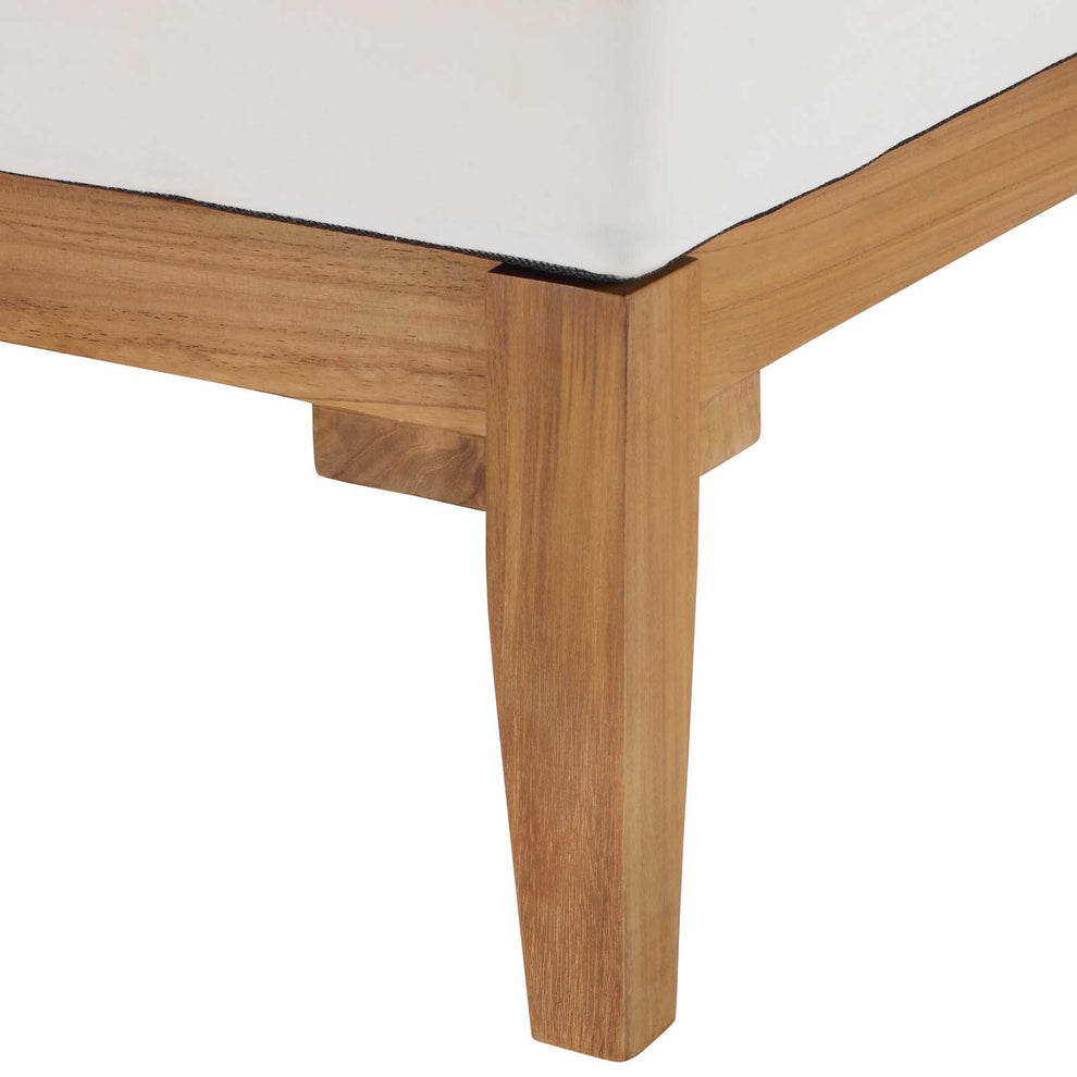 Modway Bayport Outdoor Patio Teak Wood Corner Chair - EEI-4127 | Outdoor Sofas, Loveseats & Sectionals | Modishstore - 5