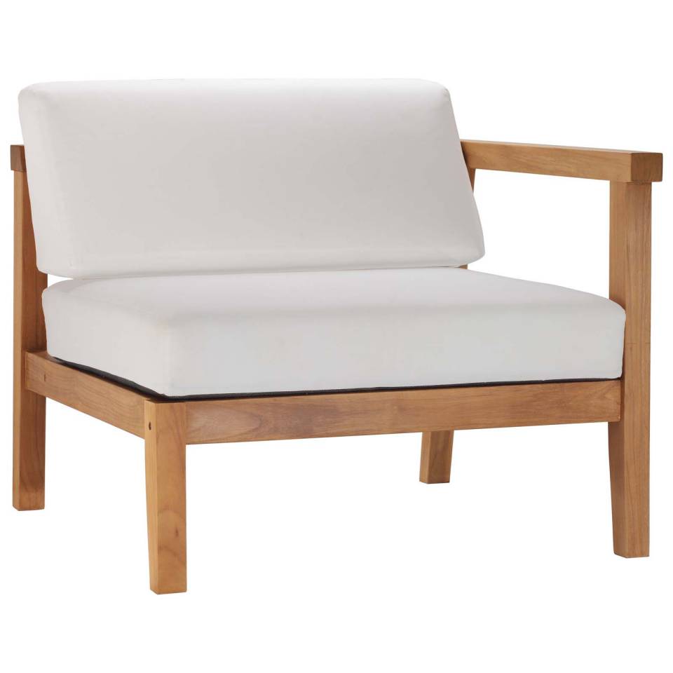 Modway Bayport Outdoor Patio Teak Wood Right-Arm Chair - EEI-4129 | Outdoor Chairs | Modishstore - 2