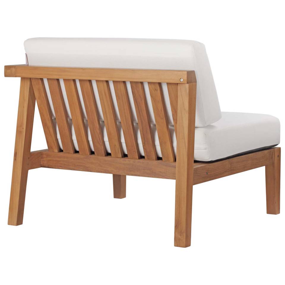 Modway Bayport Outdoor Patio Teak Wood Right-Arm Chair - EEI-4129 | Outdoor Chairs | Modishstore - 4