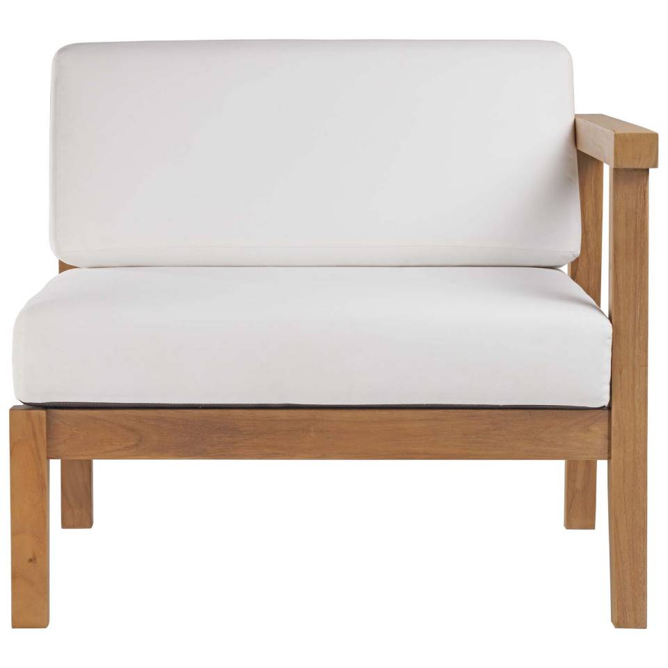 Modway Bayport Outdoor Patio Teak Wood Right-Arm Chair - EEI-4129 | Outdoor Chairs | Modishstore - 5