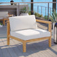 Modway Bayport Outdoor Patio Teak Wood Right-Arm Chair - EEI-4129 | Outdoor Chairs | Modishstore - 1