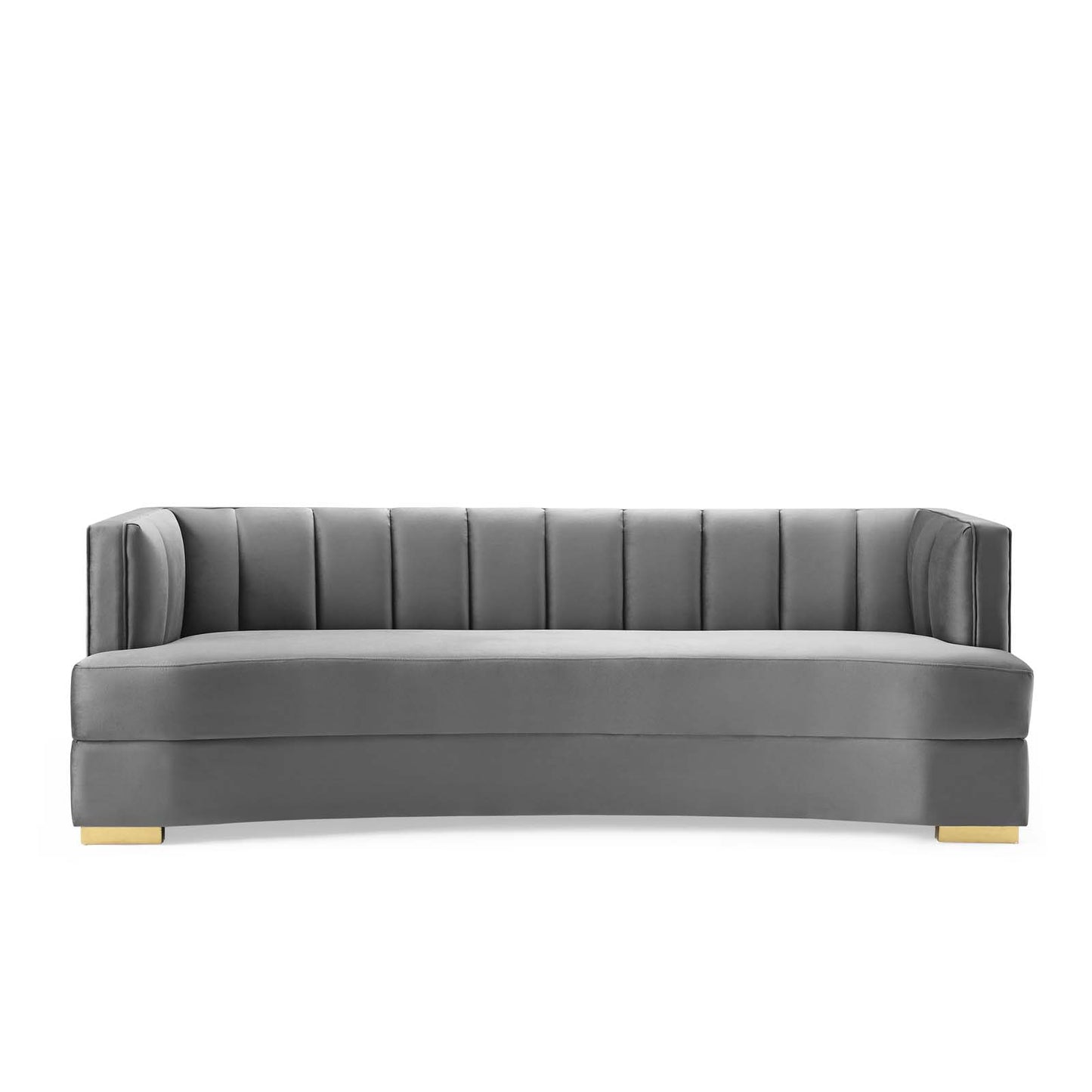 Encompass Channel Tufted Performance Velvet Curved Sofa By Modway - EEI-4134 | Sofas | Modishstore - 5