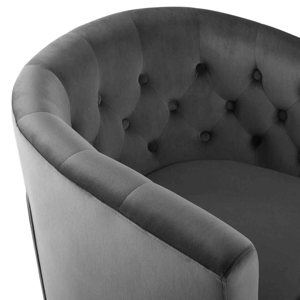 Modway Prospect Tufted Performance Velvet Swivel Armchair - EEI-4138 | Armchairs | Modishstore - 6