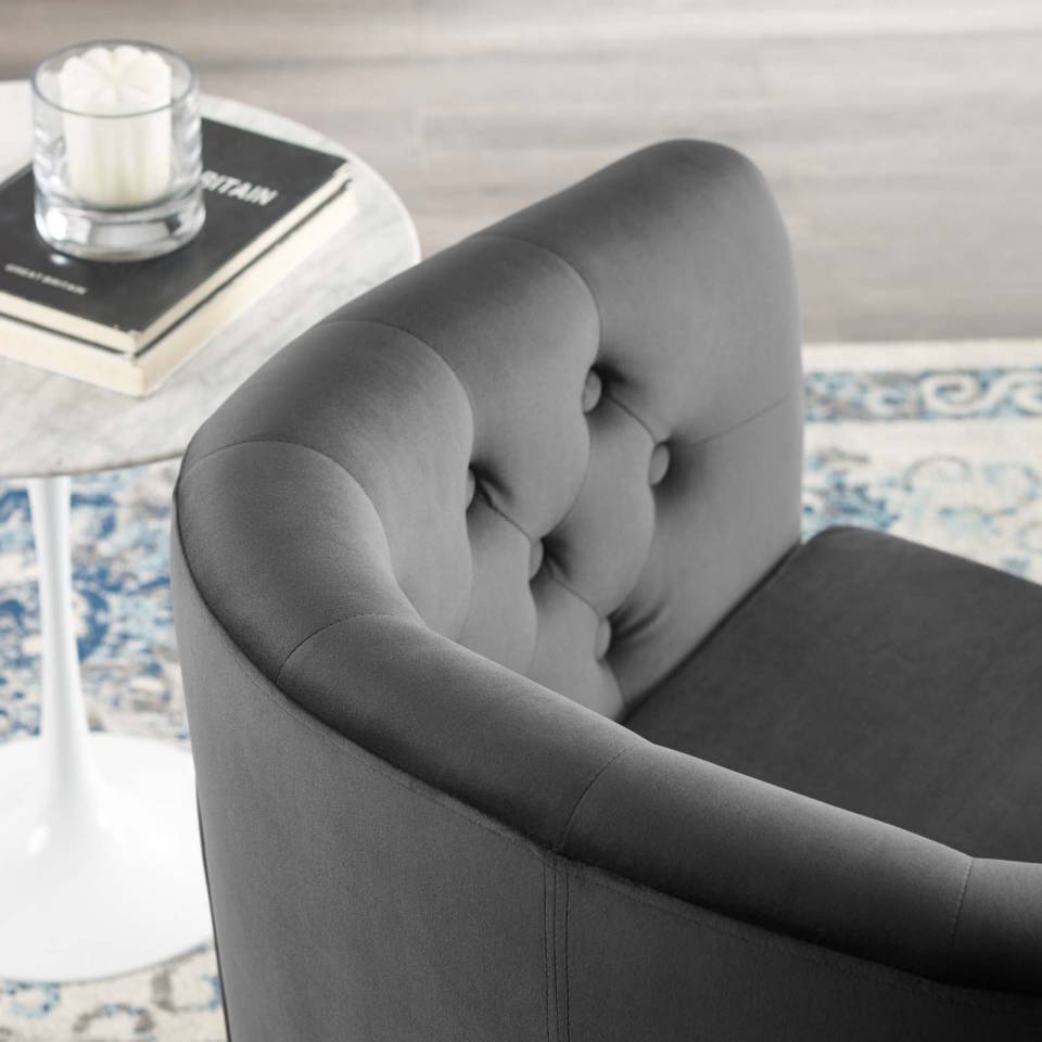 Modway Prospect Tufted Performance Velvet Swivel Armchair - EEI-4138 | Armchairs | Modishstore - 7