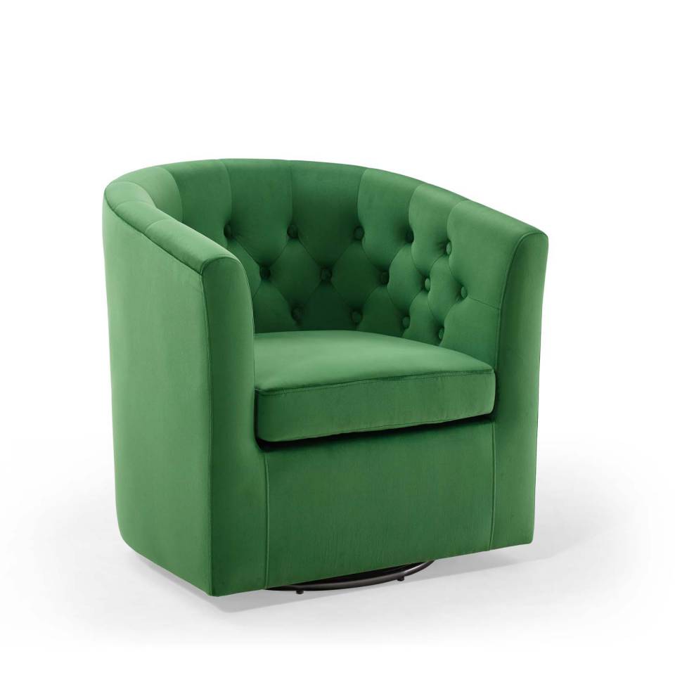 Modway Prospect Tufted Performance Velvet Swivel Armchair - EEI-4138 | Armchairs | Modishstore - 9