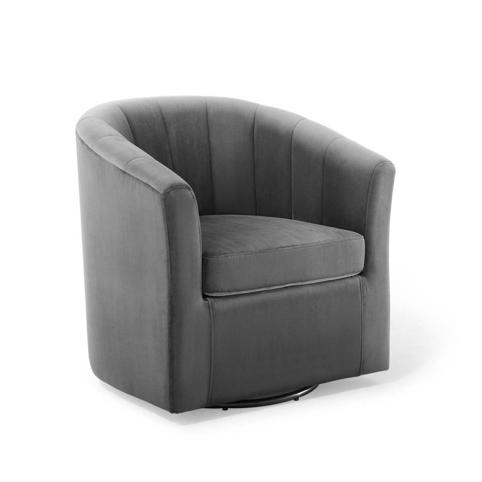 Modway Prospect Performance Velvet Swivel Armchair - EEI-4139 | Armchairs | Modishstore - 2