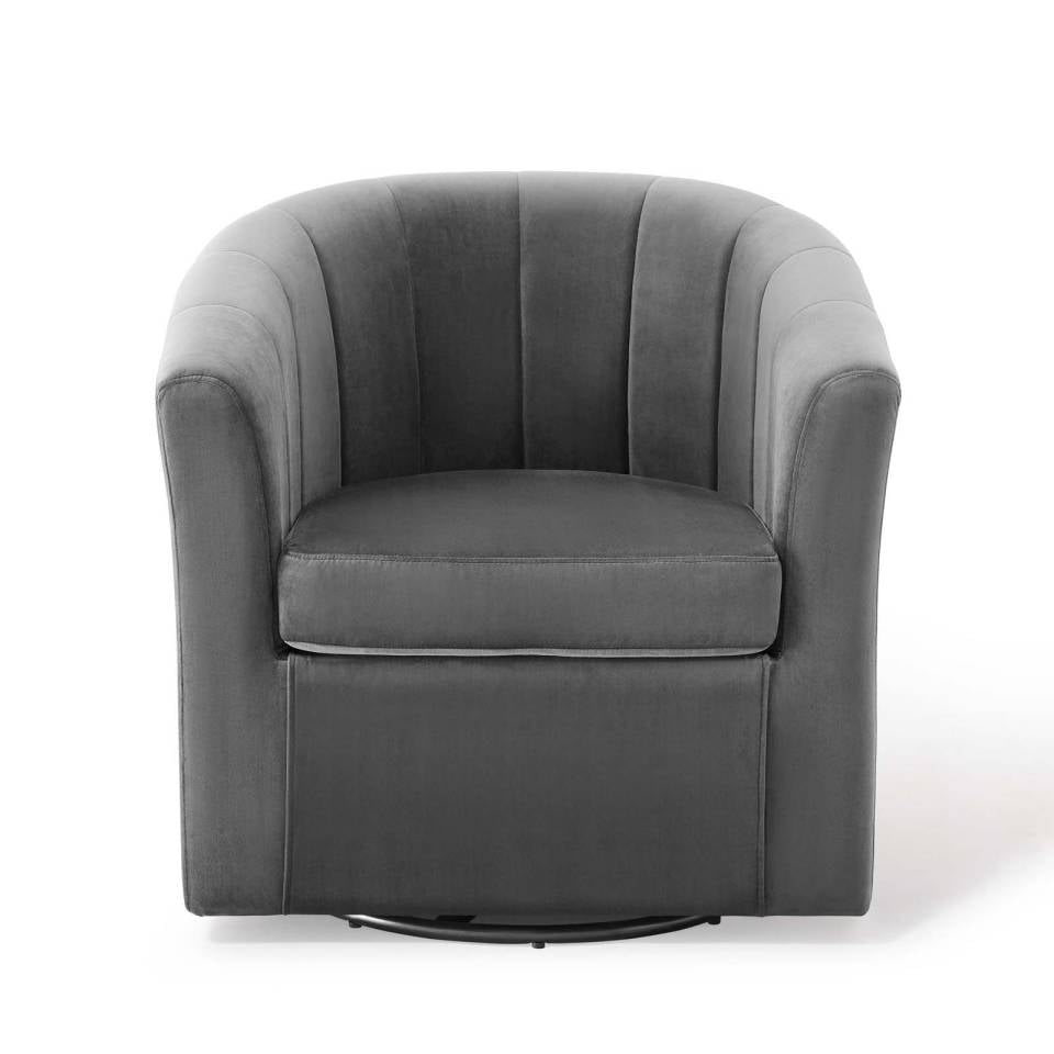 Modway Prospect Performance Velvet Swivel Armchair - EEI-4139 | Armchairs | Modishstore - 4