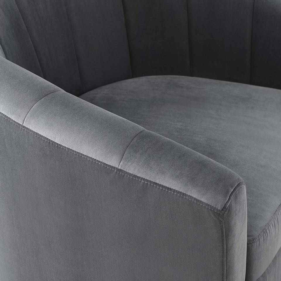 Modway Prospect Performance Velvet Swivel Armchair - EEI-4139 | Armchairs | Modishstore - 6