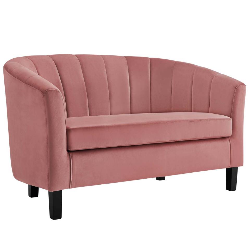 Modway Prospect Channel Tufted Performance Velvet Loveseat and Armchair Set - EEI-4146 | Sofa Set | Modishstore - 3