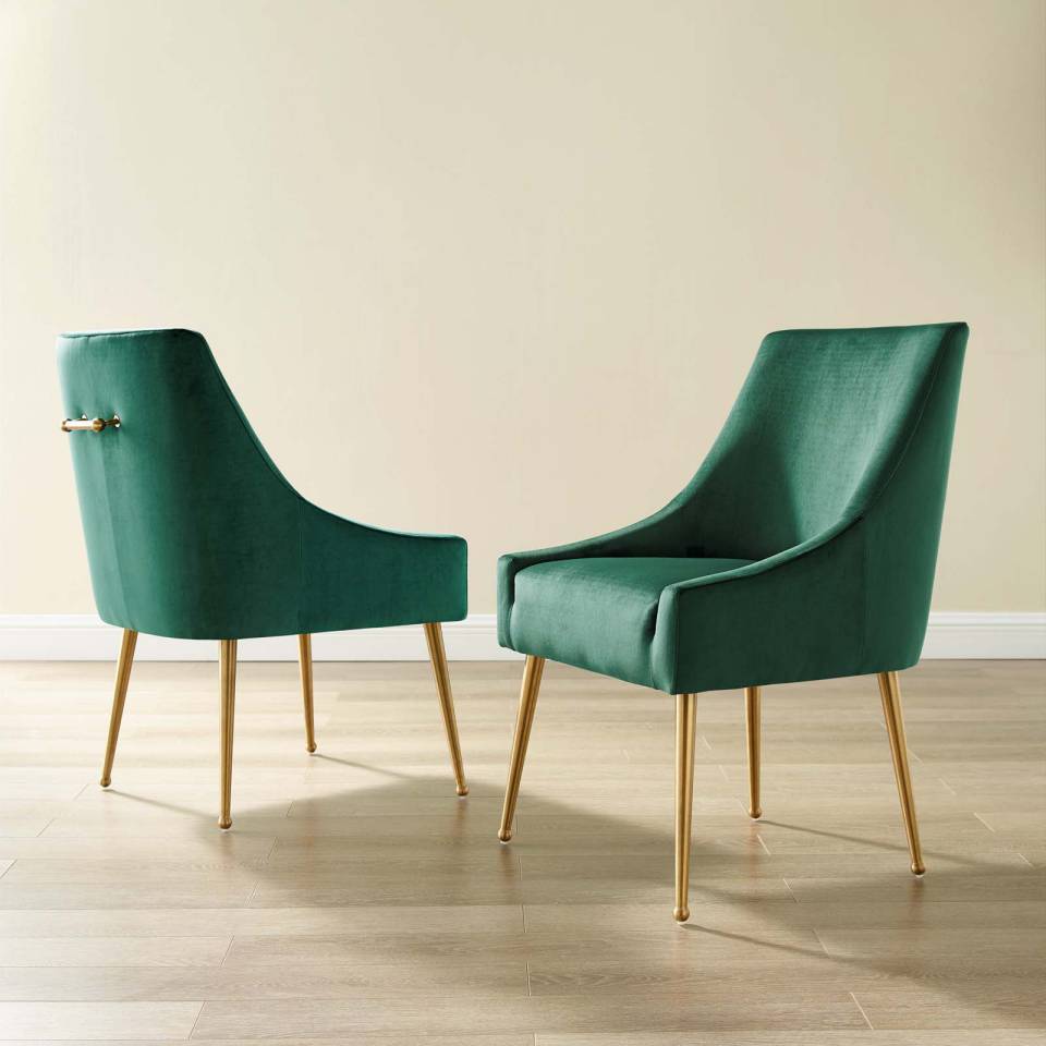 Modway Discern Upholstered Performance Velvet Dining Chair Set of 2 - EEI-4148 | Dining Chairs | Modishstore - 1