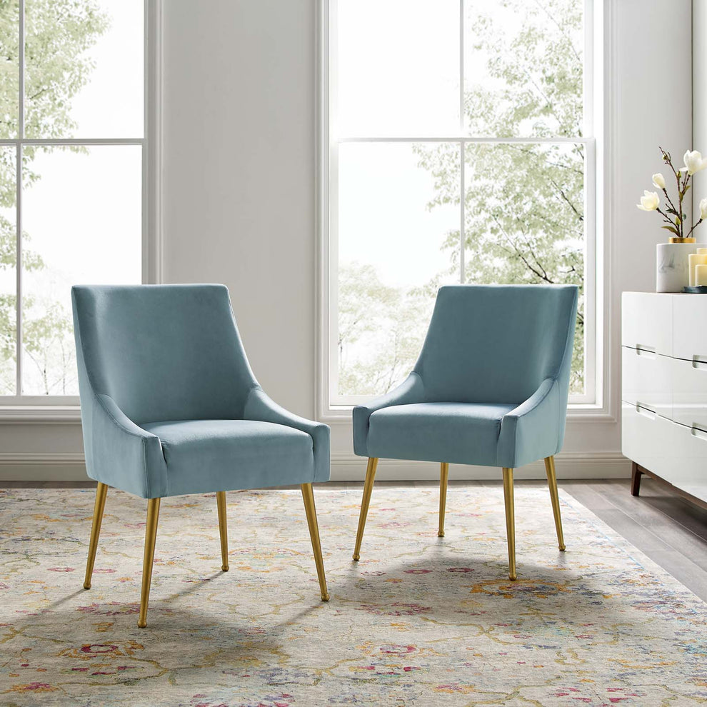 Modway Discern Upholstered Performance Velvet Dining Chair Set of 2 - EEI-4148 | Dining Chairs | Modishstore - 6